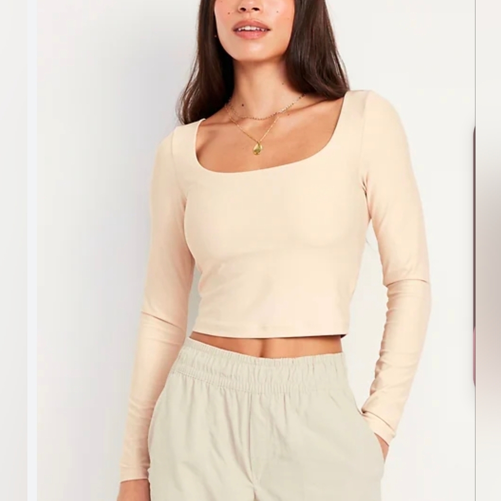 Old Navy Power Soft Women's Long Sleeve Crop Top